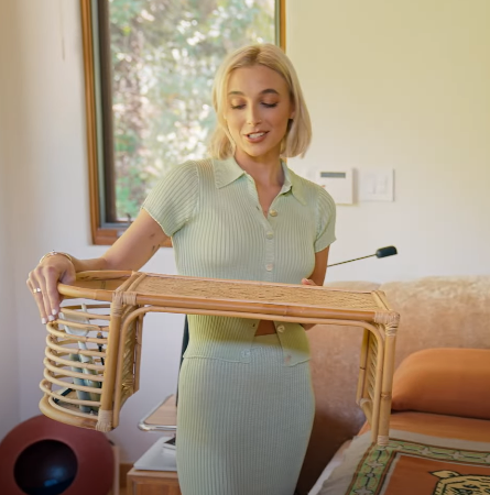 Emma showing her lap desk