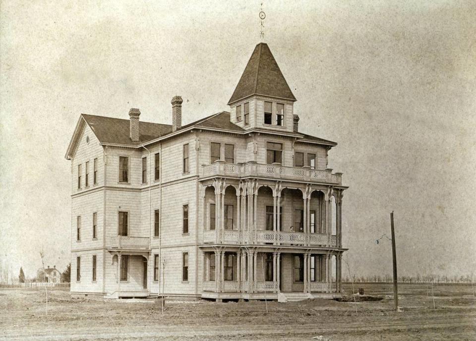 The Old Academy Building on Canal Street housed Merced High School from 1895 to 1897. Hattie Goldman attended school here and took a composition class that required her to keep a diary. Her diary, which recently became part of the museum’s permanent collection, is one of the earliest historical records of Merced County’s first high school.