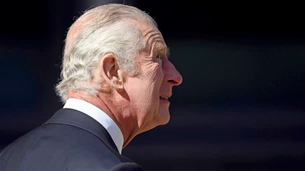 PHOTO: King Charles III leaves the Metropolitan Police Service Special Operations Room (SOR) at the Lambeth headquarters in London, Sept. 17, 2022. (Carl De Souza/AP)