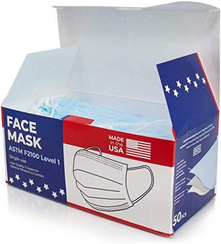 4) Disposable Face Masks (50 Count)