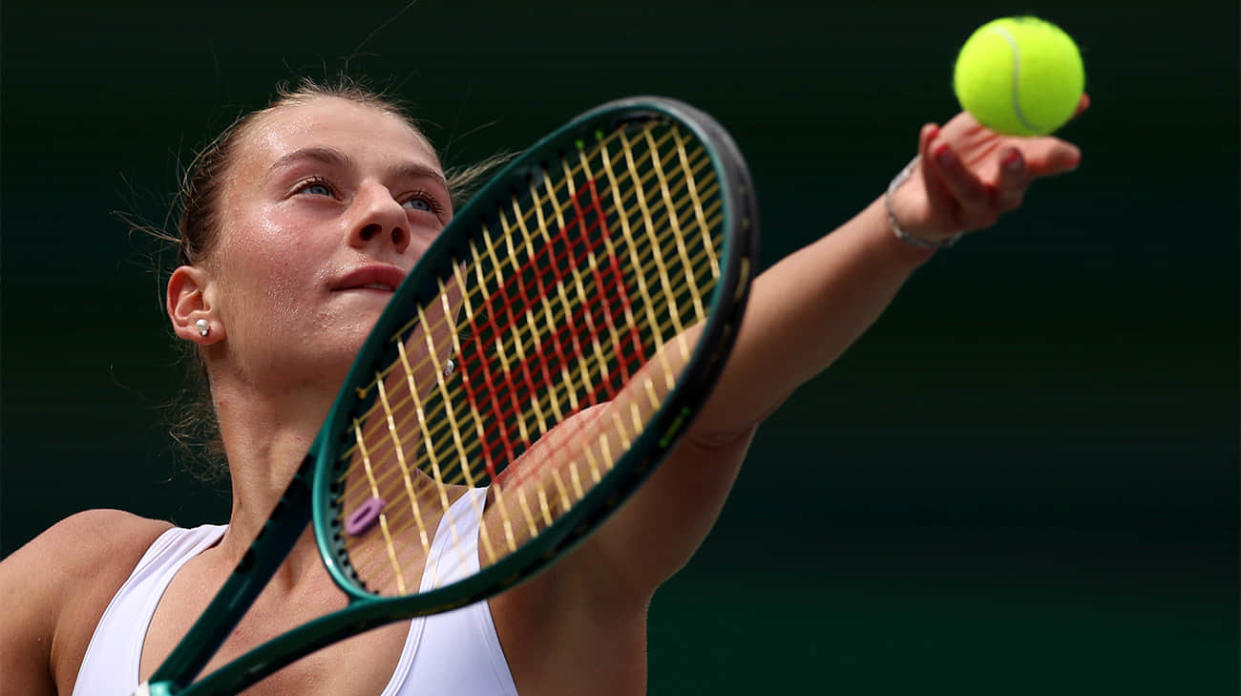 Marta Kostyuk defeated Anastasia Potapova in quarter-final match at Indian Wells Tennis Garden. Photo: Clive Brunskill, Getty Images