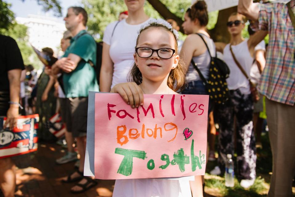 <p>“We want Donald Trump to let kids be back with their families." - Aubrey, 5</p>
