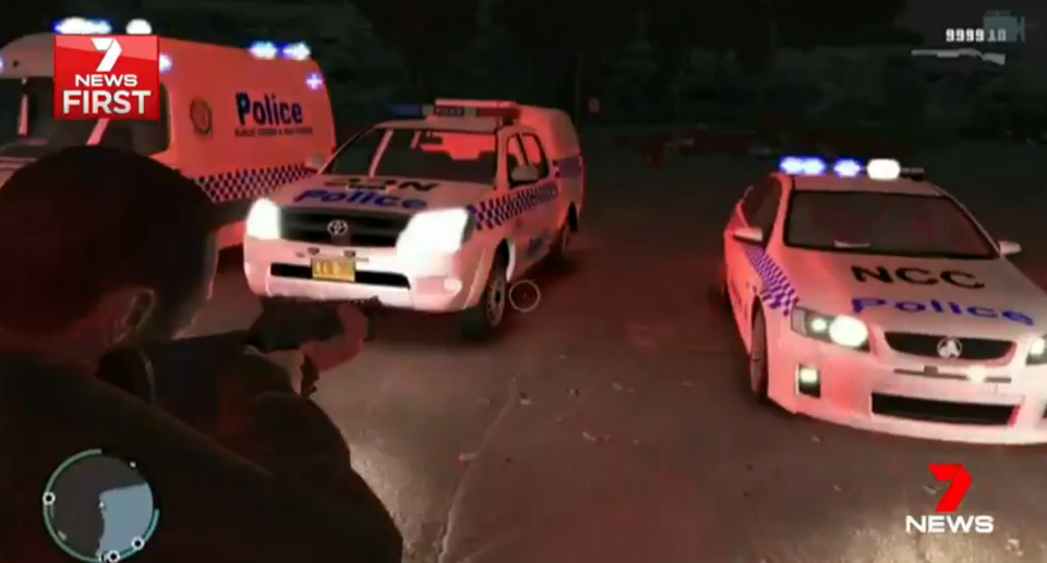 The game includes very life-like depictions of police vehicles. Photo: 7 News