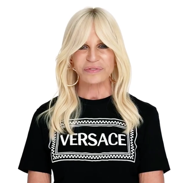 Creative Director Donatella Versace has corrected everyone’s pronunciation of the brand in their new campaign. Source: Instagram/Versace