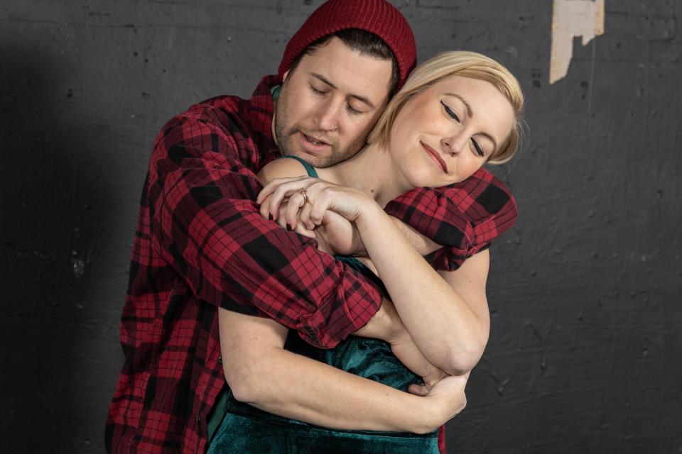 Left to right: Ryan Bernstein and Anita McFarren in Curtain Players’ production of “tick, tick... Boom!”