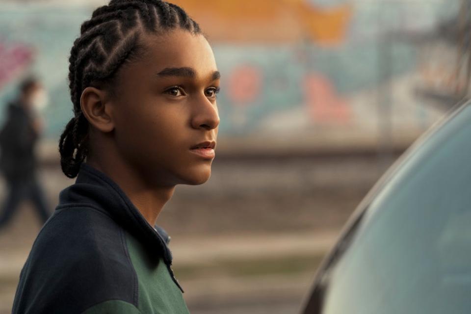 Jaden Michael plays a young Colin Kaepernick (SER BAFFO/NETFLIX)