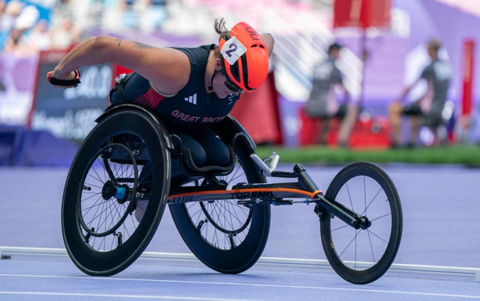 Eden Rainbow-Cooper in action during the women's 1500m T54 round one