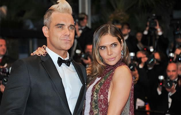 Robbie is married to Ayda Field and has two kids, Theodora Rose, 4, and Charlton Valentine, 1. Photo: Getty Images
