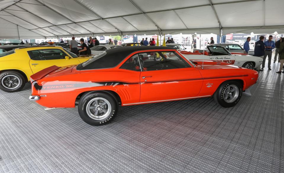 <p>Famed Chevrolet dealer Don Yenko commissioned about 200 "Yenko" Camaros through Chevrolet's COPO special-order system. Similar to the ZL1, this car came with a 427 V-8, although with an iron block. This example belongs to a lucky anonymous owner.</p>