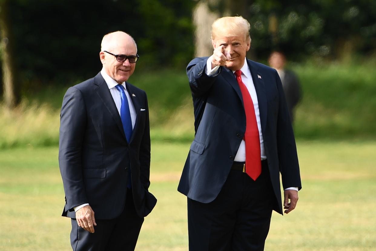 Woody Johnson, US ambassador to the UK, with Donald Trump. Photo: Brendan Smialowski for AFP/Getty Images