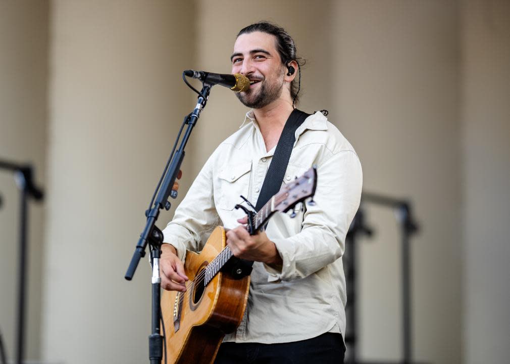 Noah Kahan performs during Lollapalooza at Grant Park.