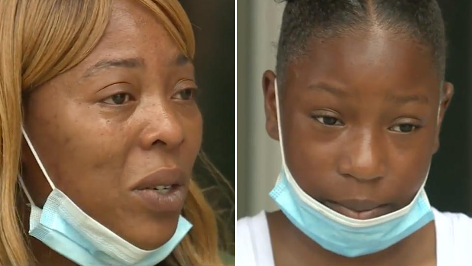 Shetara Sims (left) and her daughter, Rakiya Edmonson (right).