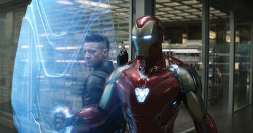 <span class="caption">Jeremy Renner and Robert Downey Jr. as Hawkeye and Iron Man </span> <span class="attribution"><span class="source">Walt Disney Studios Motion Pictures UK</span></span>