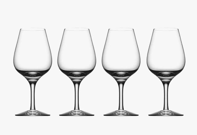 Restaurantware Voglia Nude 8.5 Ounce Port Wine Glasses, Set of 6 Crystal Port Glasses - Laser-Cut Rim, Dishwasher-Safe Glassware, Fine-Blown Crystal