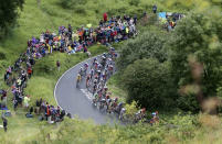 LONDON, ENGLAND - JULY 29: Spectators cheer on cyclists during the Women's Road Race Road Cycling Day 2 of the London 2012 Olympic Games on July 29, 2012 in London, England. (Photo by Stefano Rellandini - IOPP Pool Getty Images)