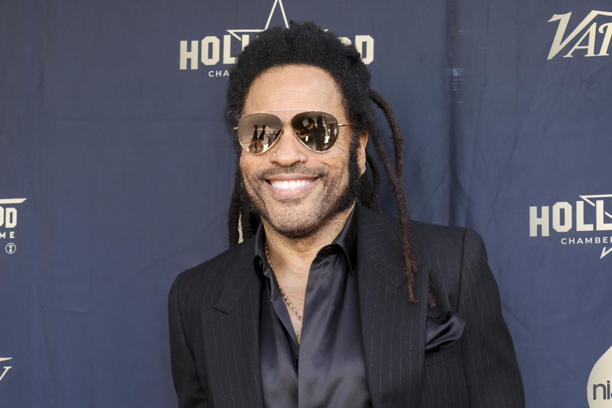 Lenny Kravitz at the star ceremony where Lenny Kravitz is honored with a star on the Hollywood Walk of Fame on March 12, 2024 in Los Angeles, California. (Photo by JC Olivera/Variety via Getty Images)