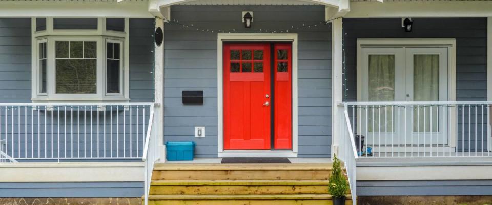 A welcoming red door will impress potential buyers