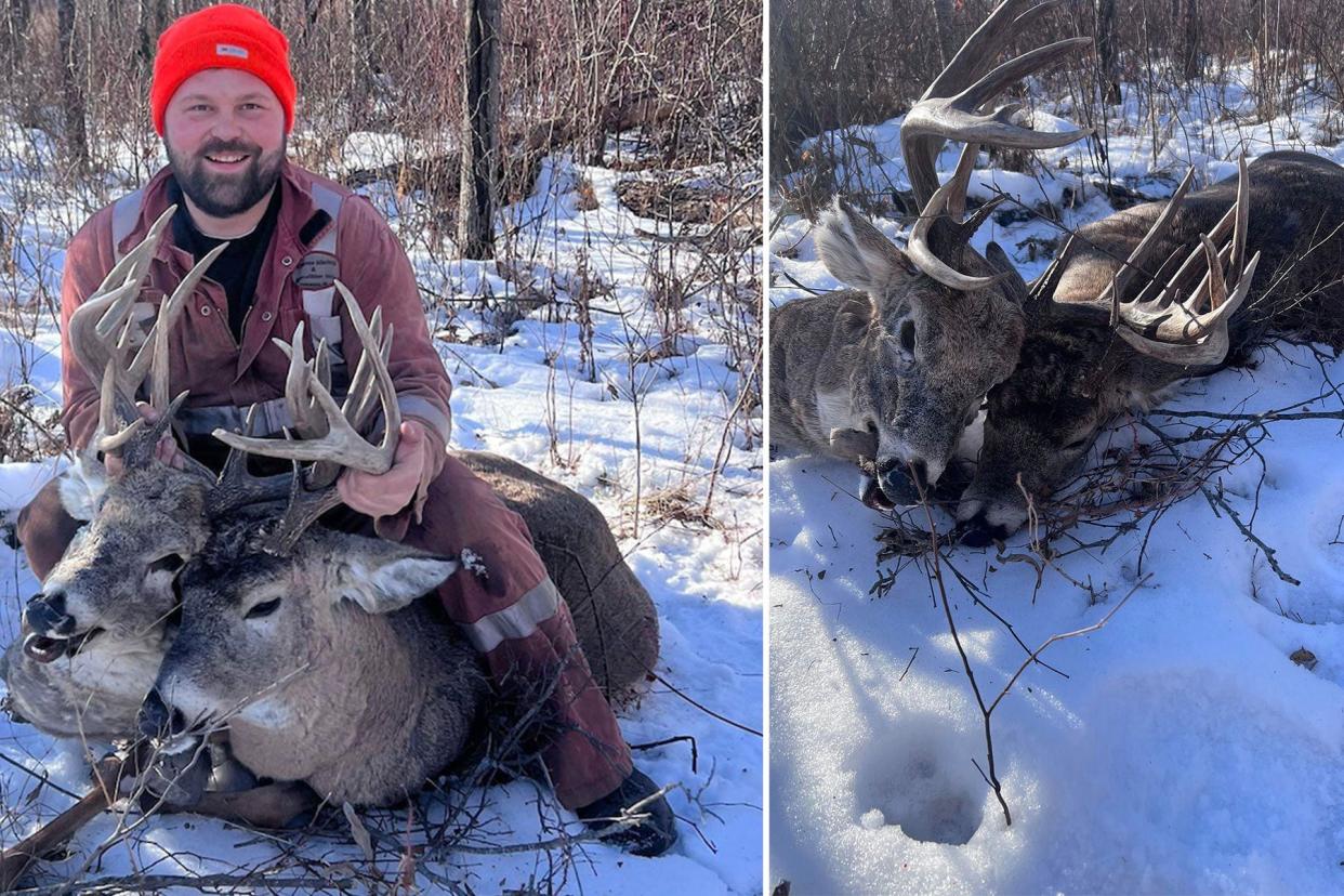 Maksymiw's buck and its deadhead sported a combined 23 points.