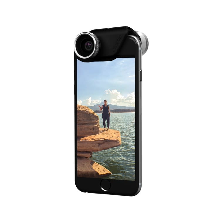 <p>Cost: $79.99 </p><p>Stellar photography is important for many travelers, but regular smartphone photos don't always deliver. If your traveler values quality images but doesn't want to buy an expensive camera, give them an <a rel="nofollow noopener" href="https://www.olloclip.com/shop/lenses/iphone6-4-in-1/ " target="_blank" data-ylk="slk:Olloclip lens;elm:context_link;itc:0;sec:content-canvas" class="link ">Olloclip lens</a>. This small accessory clips onto your phone and provides 4 different lens options from fisheye and wide-angle to macro zoom. Even better, the lenses work on both sides of your phone cameras so you can capture even more in your selfies. The company also has new lenses available for iPhone 7 and iPhone 7 Plus. </p>