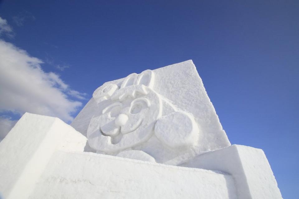 snow sculpture in Japan