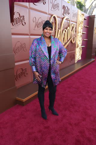 <p>Stewart Cook/Getty</p> Natasha Rothwell at the Los Angeles Premiere of Warner Bros. "Wonka" at Regency Village Theatre on December 10, 2023