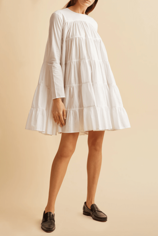 Merlette's best-selling <a href="https://merlettenyc.com/products/soliman-dress-new?variant=31491925901414" rel="nofollow noopener" target="_blank" data-ylk="slk:Soliman dress;elm:context_link;itc:0;sec:content-canvas" class="link ">Soliman dress</a>.<p>Photo: Courtesy of Merlette</p>