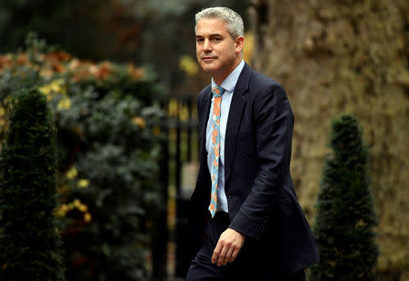 FILE PHOTO: Britain's Secretary of State for Exiting the European Union, Stephen Barclay, arrives in Downing Street, in central London, Britain December 6, 2018. REUTERS/ Toby Melville