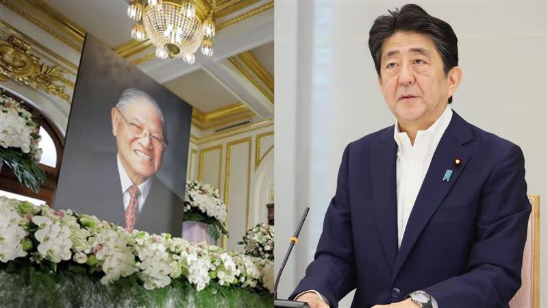 安倍晉三的母親也發函悼念李登輝。（合成圖／翻攝自蔡英文臉書、首相官邸IG）