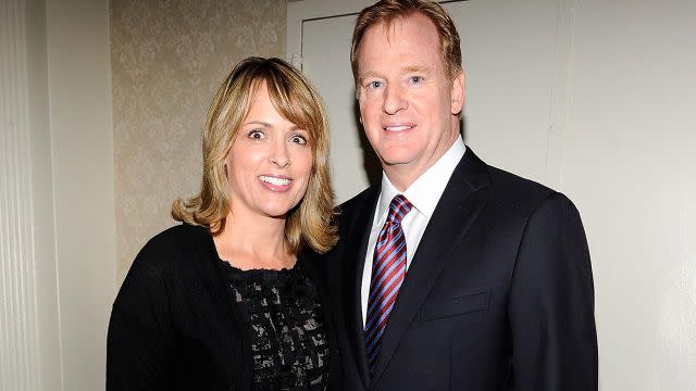 Roger Goodell pictured with wife Jane. Pic: Getty