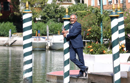 Venice Film Festival Director Alberto Barbera poses a day before the opening of the 74th Venice Film Festival in Venice, Italy August 29, 2017. REUTERS/Alessandro Bianchi