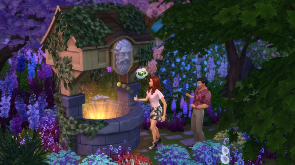 the sims 4 romantic garden stuff pack, wishing well