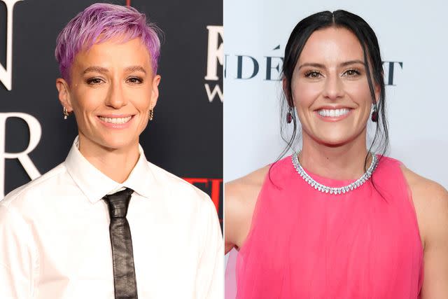 <p>Kayla Oaddams/WireImage; Dimitrios Kambouris/Getty</p> Megan Rapinoe and Ali Krieger