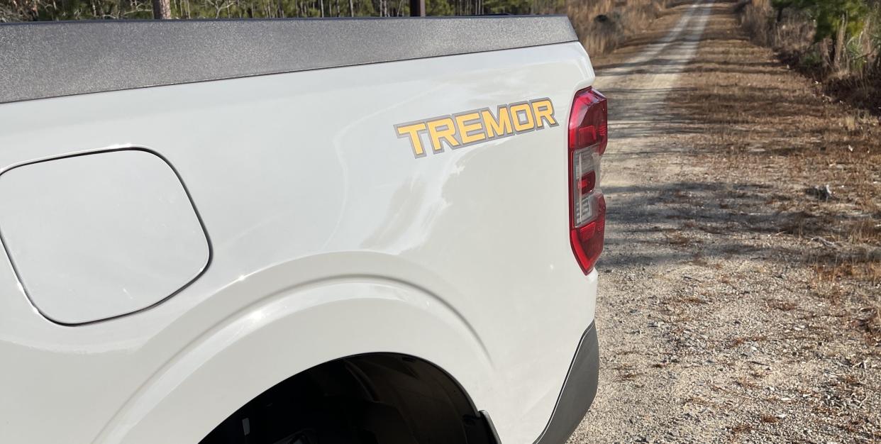 ford maverick tremor on a dirt road