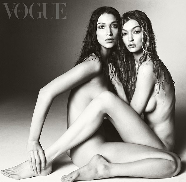 The sisters posed in a nude photoshoot and some say they were a little too close from comfort. Source: British Vogue