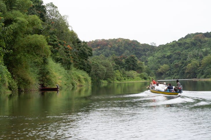 The Melita Settlement is a native Fijian community that is only accessible by boat.