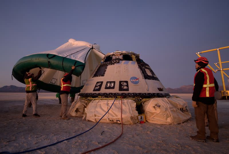 FILE PHOTO: Boeing CST-100 Starliner capsule lands at White Sands