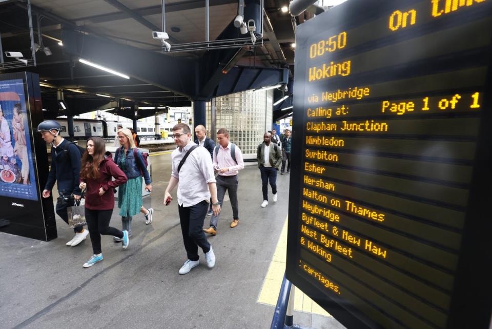 Britain’s train operators have released plans for how their services will be altered during Wednesday’s rail strike (James Manning/PA) (PA Wire)