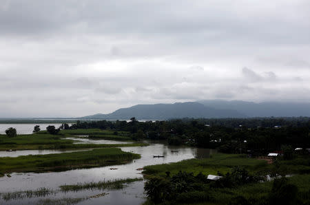 Boats are seen in the Brahmaputra river in Jogighopa, in the northeastern state of Assam, India August 2, 2018. Picture taken August 2, 2018. REUTERS/Adnan Abidi