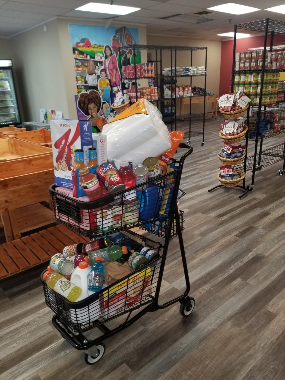 A food pantry in the suburban Chicago village of Dolton. With rising inflation, food pantries across the country are seeing rising demand as families struggle to make ends meet.