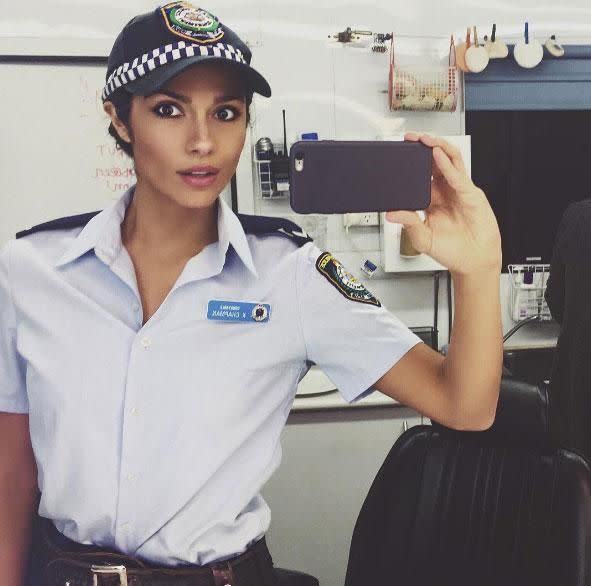 She plays cop Katarina Chapman on <i>Home And Away</i>. Source: Instagram