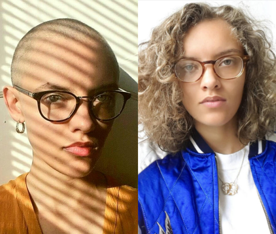 <p>‘The Great British Bake Off star recently revealed a dramatic new look. The 24-year-old’s bouncy curls are now nowhere to be seen as she has opted for a striking buzz cut. <i><a rel="nofollow noopener" href="https://www.instagram.com/ruby.tandoh/" target="_blank" data-ylk="slk:[Photo: Ruby Tandon/ Instagram;elm:context_link;itc:0;sec:content-canvas" class="link ">[Photo: Ruby Tandon/ Instagram</a></i>]</p>