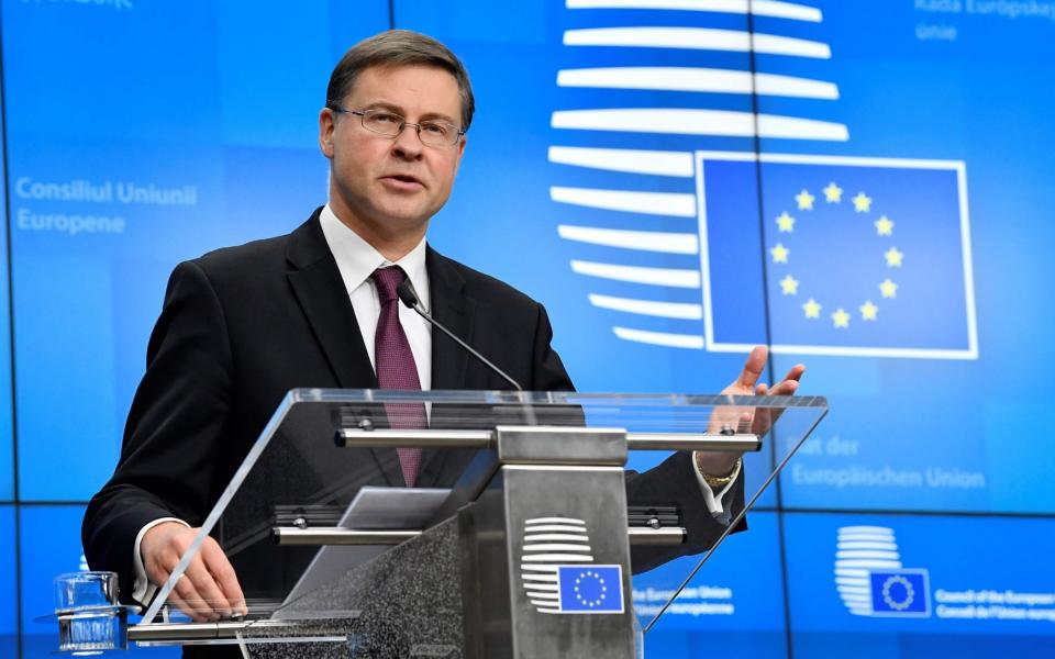 Trade commissioner Valdis Dombrovskis - JOHN THYS/AFP via Getty Images/JOHN THYS/AFP via Getty Images