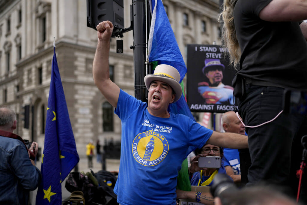 Britain Protest - Credit: AP