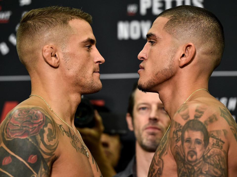 Poirier (L) and Pettis clash this weekend: Getty