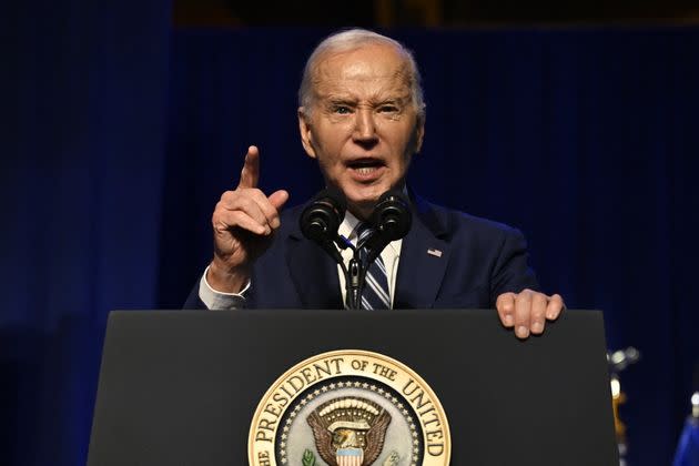 President Joe Biden speaks on 