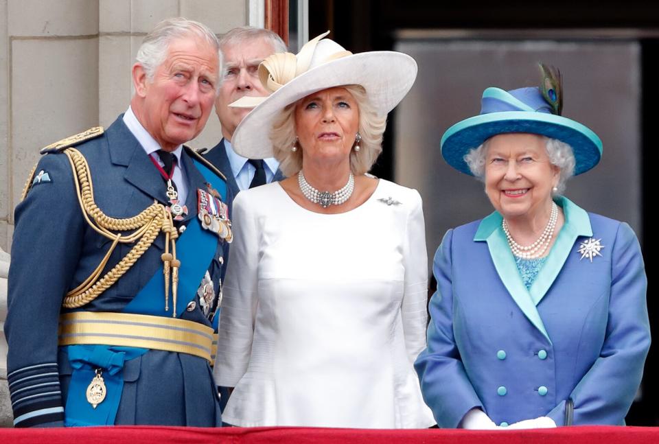 Prince Charles, Prince of Wales, Camilla, Duchess of Cornwall and Queen Elizabeth II/Photo by Max Mumby/Indigo/Getty Images  