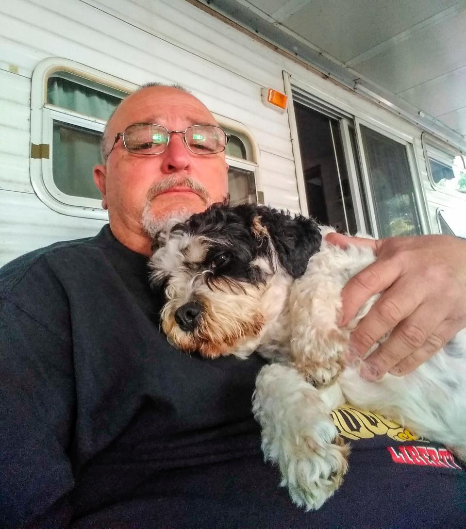 Ron Packard and his dog Dominic two weeks before the dog passed.
(Photo provided by Ron Packard)