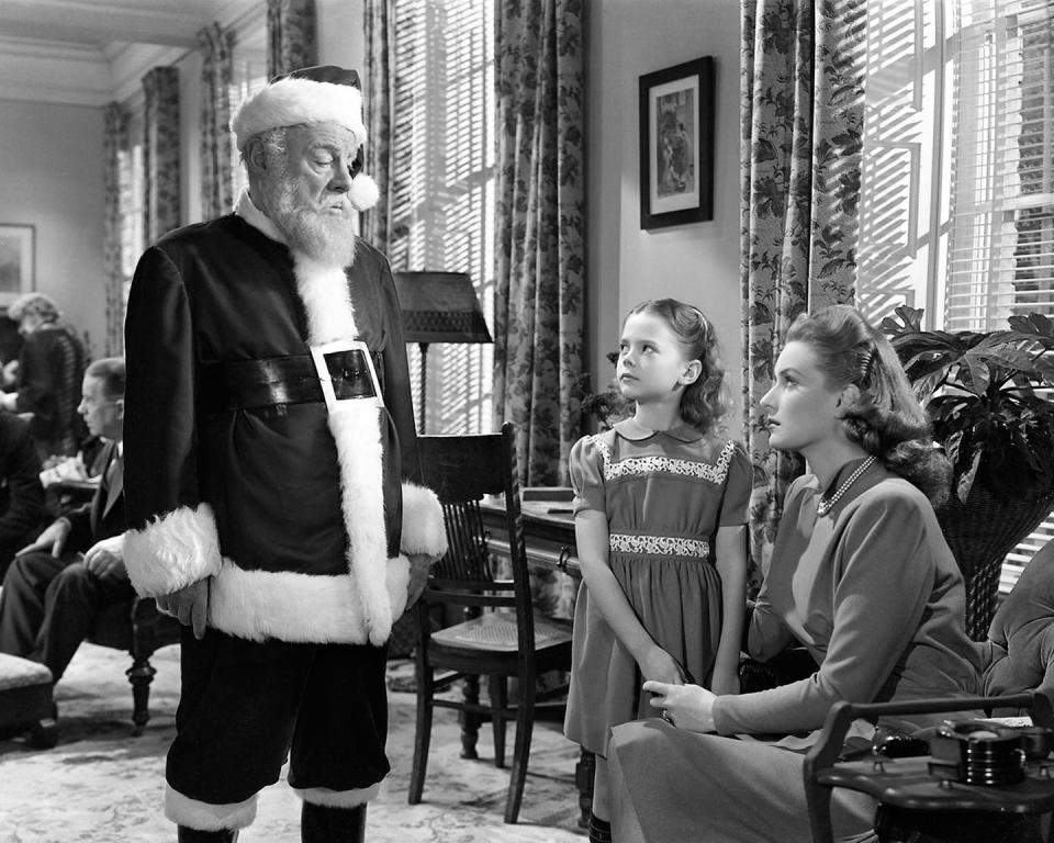 <p>Although it tops most classic Christmas movie lists, <em>Miracle on 34<sup>th</sup> Street </em>actually opens at the Macy's Thanksgiving Day Parade. When Kris Kringle must stand in for an inebriated Santa Claus in the annual extravaganza, he finds a newfound career as New York's most popular holiday icon—until his sanity comes into question when he starts claiming he really <em>is</em> Santa. <a class="link " href="https://www.amazon.com/Miracle-34th-Street-Maureen-OHara/dp/B003CSV7TK/?tag=syn-yahoo-20&ascsubtag=%5Bartid%7C10056.g.8078%5Bsrc%7Cyahoo-us" rel="nofollow noopener" target="_blank" data-ylk="slk:Watch Now;elm:context_link;itc:0;sec:content-canvas">Watch Now</a><br></p>