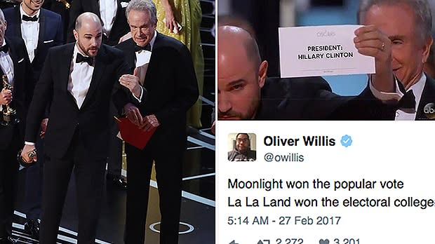 Disbelief, anger and Ryan Gosling's giggling: reaction to the La La Land-Moonlight Oscars mistake