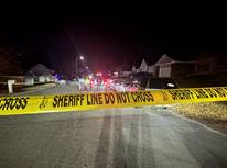 Cumberland County Sheriff's Office crime scene tape in the 5400 block of Miranda Drive after a shooting leaves an individual dead, Dec. 22, 2023.